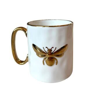 Gold Bee Icon Coffee Tea Mug by SH Home Chic Kitchenware New